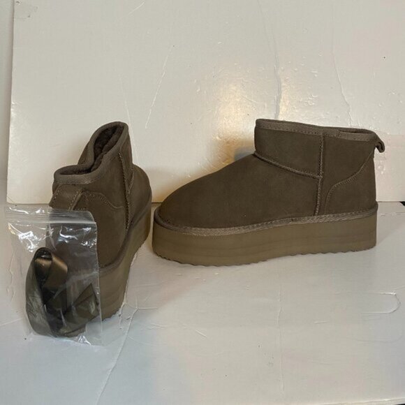 DREAM PAIRS Shearling-lined Winter Women's Ankle Boots Size 11 - Picture 3 of 12